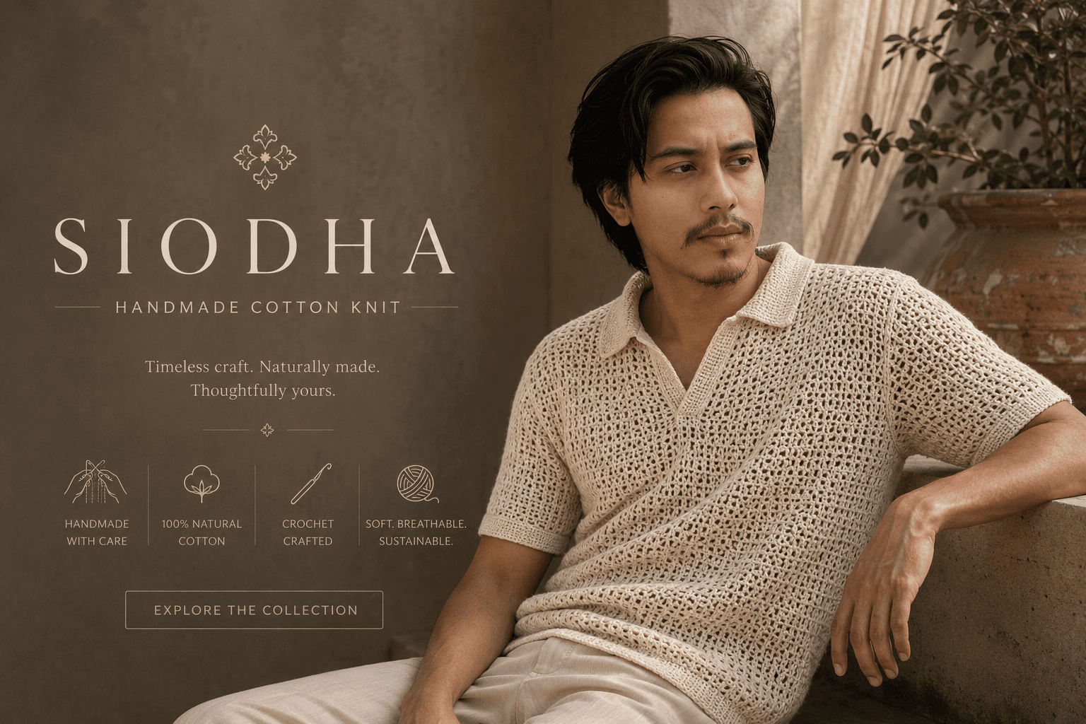 SioDha handmade cotton knit hero